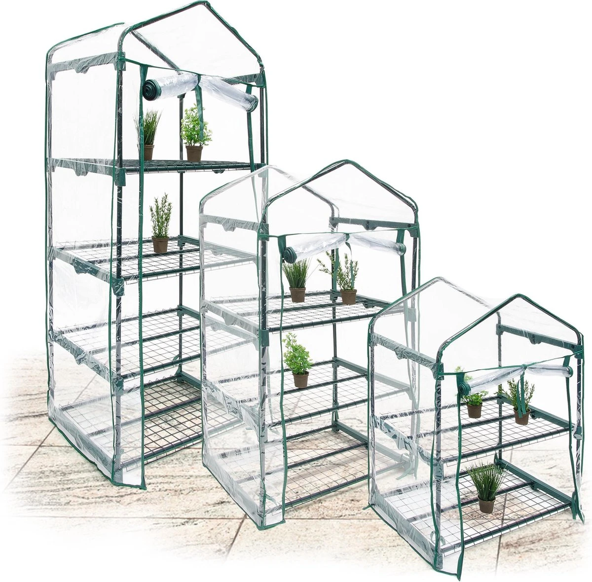 Relaxdays Tuinkas - Foliekas Balkon - Broeikas - Kweekkas - Verkrijgbaar In 3 Afmetingen - 4 2 Relaxdays Tuinkas - Foliekas Balkon - Broeikas - Kweekkas - Verkrijgbaar In 3 Afmetingen - 4 - Afbeelding 2