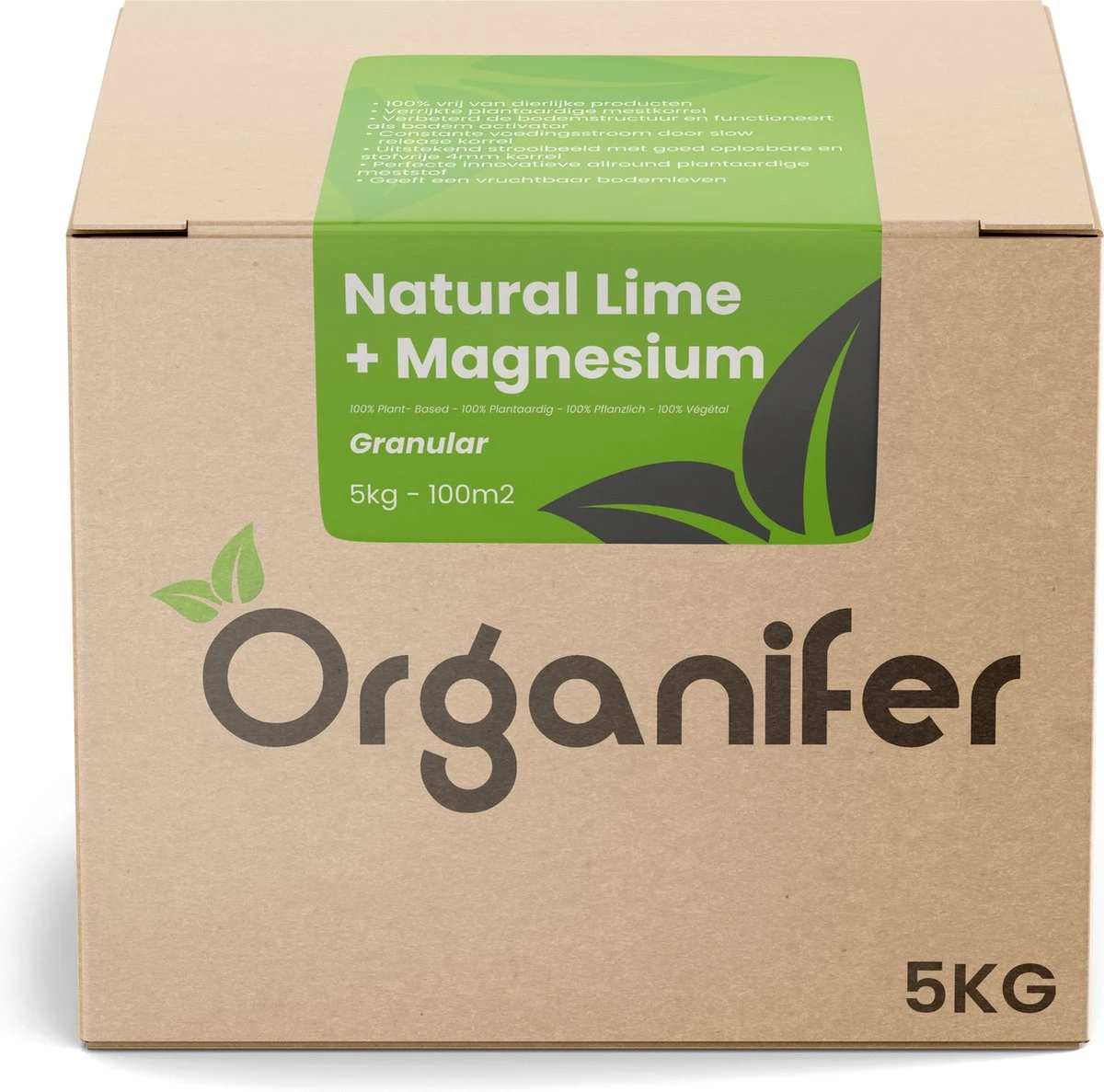 Kalk Korrel Meststof Verrijkt Met Magnesium (5Kg - Voor 100m2) Voor Dieper Bladgroen (+PH) Speciaal Voor Gazon, Perken, Moestuin En Openbaar Groen - Organifer 1 Kalk Korrel Meststof Verrijkt Met Magnesium (5Kg - Voor 100m2) Voor Dieper Bladgroen (+PH) Speciaal Voor Gazon, Perken, Moestuin En Openbaar Groen - Organifer