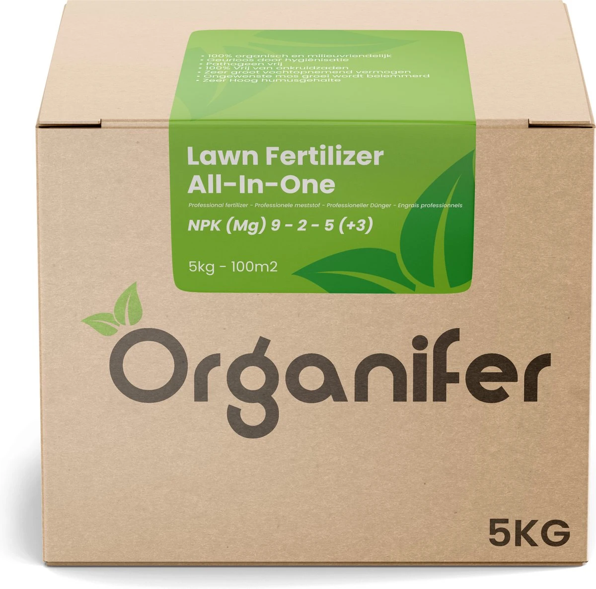 Gazonmest All-In-One (5Kg - Voor 100m2) Voor Een Diepgroen Sterk Gazon Zonder Mos En Onkruid - Complete Meststof Met Kalk En Grasversterker - Organifer 1 Gazonmest All-In-One (5Kg - Voor 100m2) Voor Een Diepgroen Sterk Gazon Zonder Mos En Onkruid - Complete Meststof Met Kalk En Grasversterker - Organifer