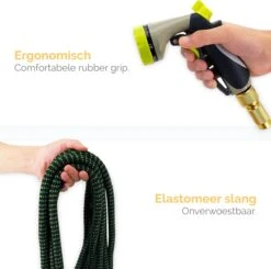 Goliving Tuinslang Flexibel - 30 Meter - Uitrekbare Tuinslang Sproeier - Tuinsproeier - Zwart - Acht Standen - Met Opbergtas -Tuinwinkel Voor Buitenartikelen 1200x1190