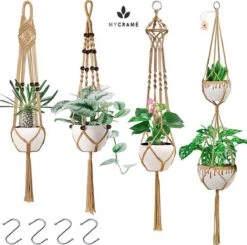 5 Stuks Jute Macrame Plantenhangers - Boho Handgeweven Katoen Hangpot Voor Binnen/Buiten - Hangende Bloempot Met Kralen - Macramé Touw/Koord Hangplant Houder - Bohemian Wandhanger Decoratie - Plant Hanger - Verticale Tuin Bloempothouder Planthanger 13 5 Stuks Jute Macrame Plantenhangers - Boho Handgeweven Katoen Hangpot Voor Binnen/Buiten - Hangende Bloempot Met Kralen - Macramé Touw/Koord Hangplant Houder - Bohemian Wandhanger Decoratie - Plant Hanger - Verticale Tuin Bloempothouder Planthanger -Tuinwinkel Voor Buitenartikelen 1200x1191 9