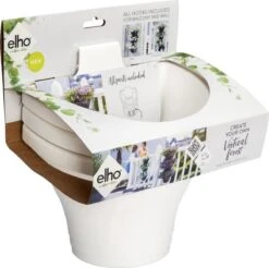 Elho Corsica Vertical Forest 24 - Bloempot Voor Balkonbuiten - Ø 26.7 X H 29.7 Cm - Wit/Wit -Tuinwinkel Voor Buitenartikelen 1200x1193 5