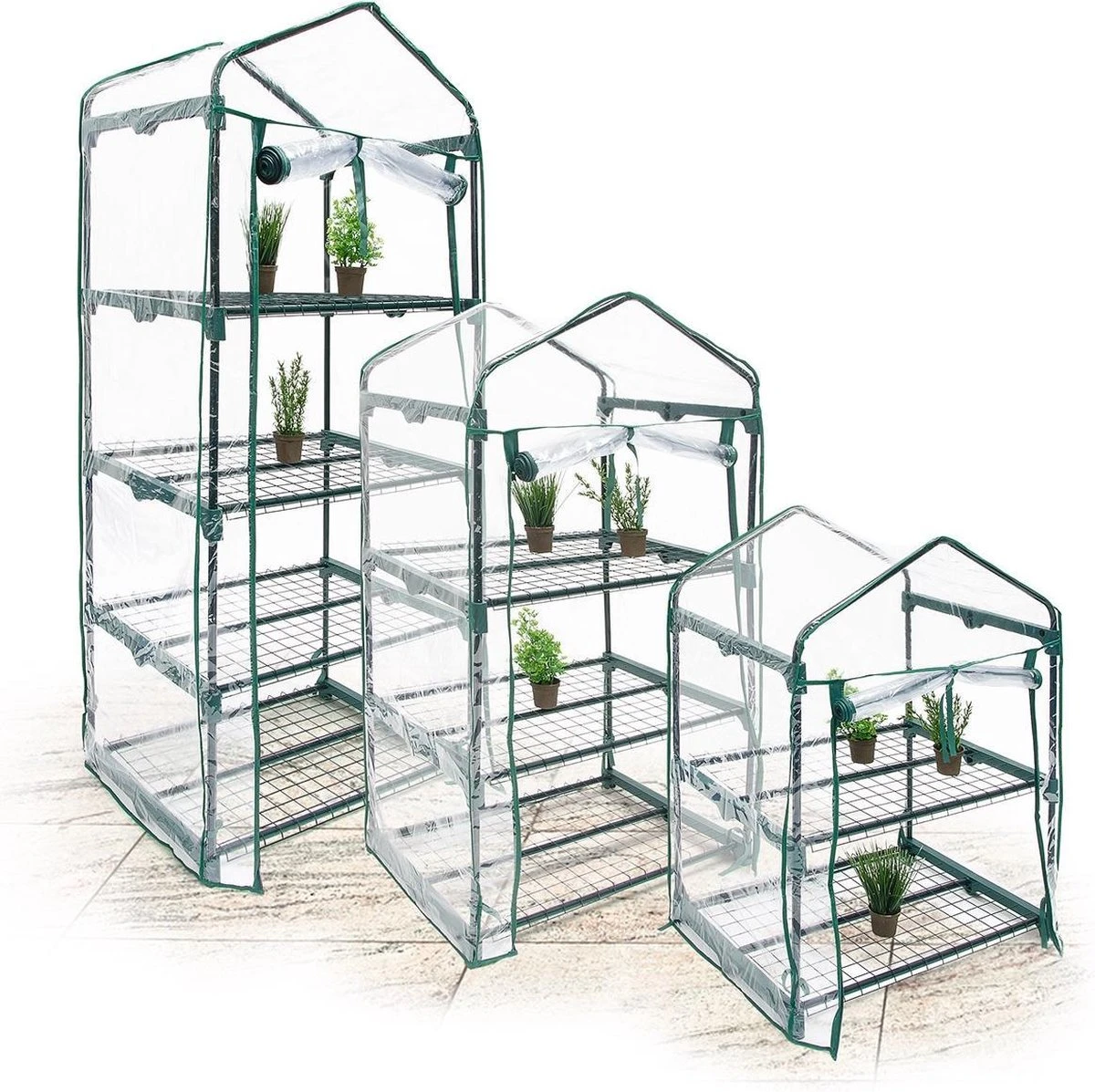 Relaxdays Tuinkas - Foliekas Balkon - Broeikas - Kweekkas - Verkrijgbaar In 3 Afmetingen - 4 7 Relaxdays Tuinkas - Foliekas Balkon - Broeikas - Kweekkas - Verkrijgbaar In 3 Afmetingen - 4 - Afbeelding 7