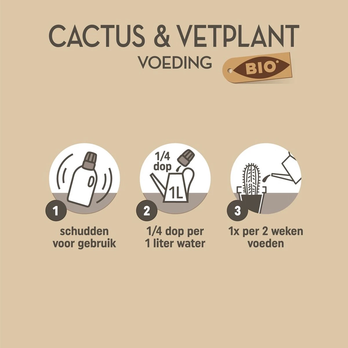 Pokon Bio Cactus & Vetplant Voeding - 250ml - Plantenvoeding (bio) - 7ml Per 1L Water 3 Pokon Bio Cactus & Vetplant Voeding - 250ml - Plantenvoeding (bio) - 7ml Per 1L Water - Afbeelding 3