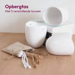 Gadgy Plantenhanger Keramiek - Set Van 3 - Hangpot Van Wit Steen - Hangende Bloempot Plantenpot - Met 3 Verschillende Koorden - 12x11x9.5CM 13 Gadgy Plantenhanger Keramiek - Set Van 3 - Hangpot Van Wit Steen - Hangende Bloempot Plantenpot - Met 3 Verschillende Koorden - 12x11x9.5CM -Tuinwinkel Voor Buitenartikelen 1200x1199 6