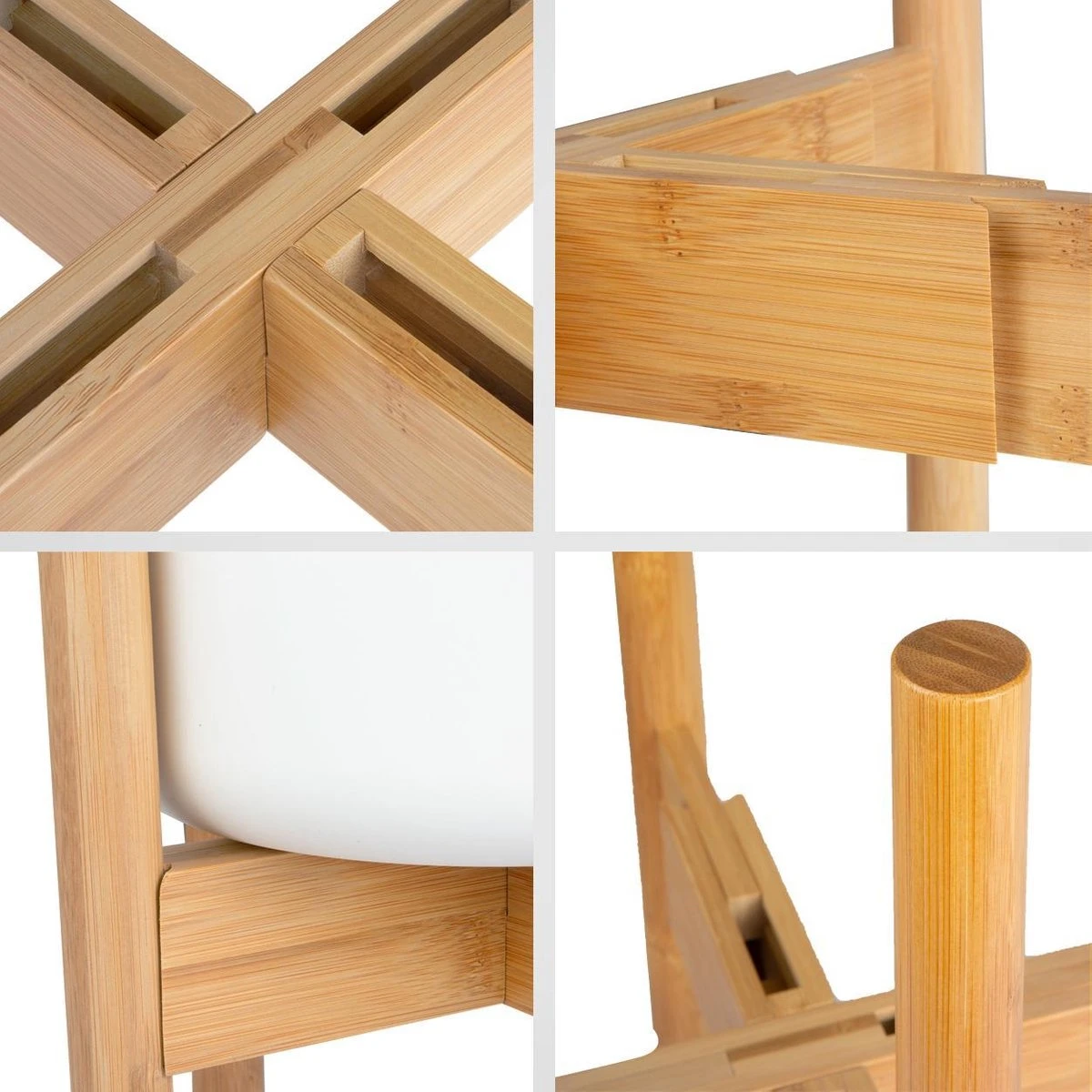 LifeGoods Planten Standaard - Uitschuifbare Bloempothouder - 20 Tot 30 Cm - Licht Bamboe 2 LifeGoods Planten Standaard - Uitschuifbare Bloempothouder - 20 Tot 30 Cm - Licht Bamboe - Afbeelding 2