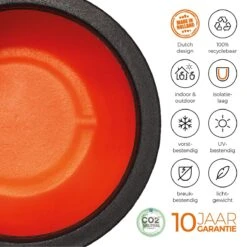 Capi Europe - Vaas Elegant Deluxe Rib NL - 56x84 - Zwart - Voor Binnen En Buiten - KBLR1132 -Tuinwinkel Voor Buitenartikelen 1200x1200 1027