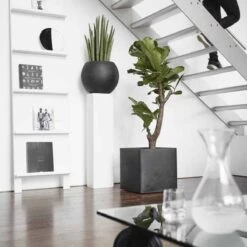 Capi Europe - Bloempot Vierkant Smooth NL - 40x40x40 - Zwart - Voor Binnen En Buiten - KBL903 -Tuinwinkel Voor Buitenartikelen 1200x1200 1044