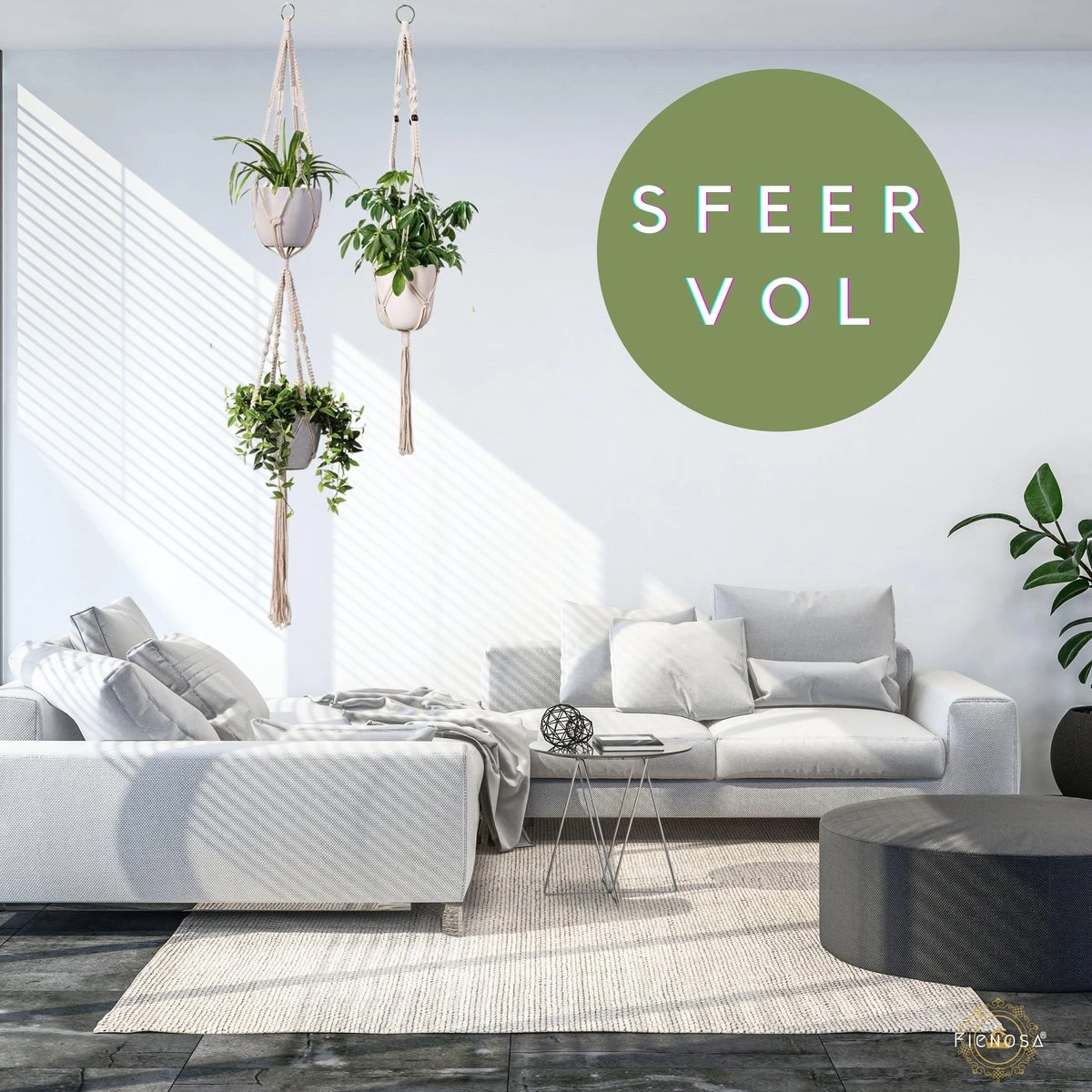 Plantenhanger Macrame Set Van 2 - Plantenhanger Met Ruimte Voor 3 Potten - Luxe Gevlochten Touw 100% Katoen - Duurzaam - Plantenbakken - Bloempotten - Macramé Stijl Hanger Voor Bloempotten - Hangpot - Fienosa 4 Plantenhanger Macrame Set Van 2 - Plantenhanger Met Ruimte Voor 3 Potten - Luxe Gevlochten Touw 100% Katoen - Duurzaam - Plantenbakken - Bloempotten - Macramé Stijl Hanger Voor Bloempotten - Hangpot - Fienosa - Afbeelding 4