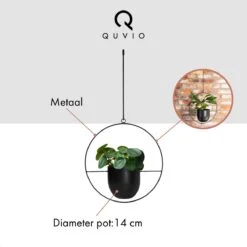 QUVIO Bloempot Hangend / Bloempotten Voor Binnen / Bloempotten / Bloempot Binnen / Bloempot Met Ophanghaak - Metaal 17 QUVIO Bloempot Hangend / Bloempotten Voor Binnen / Bloempotten / Bloempot Binnen / Bloempot Met Ophanghaak - Metaal -Tuinwinkel Voor Buitenartikelen 1200x1200 1076