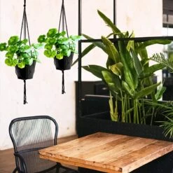 9 Stuks Zwart Macrame Plantenhangers - Boho Handgeweven Katoen Hangpot Voor Binnen/Buiten - Hangende Bloempot Met Kralen - Macramé Touw/Koord Hangplant Houder - Bohemian Wandhanger Decoratie - Plant Hanger - Verticale Tuin Bloempothouder Planthanger 13 9 Stuks Zwart Macrame Plantenhangers - Boho Handgeweven Katoen Hangpot Voor Binnen/Buiten - Hangende Bloempot Met Kralen - Macramé Touw/Koord Hangplant Houder - Bohemian Wandhanger Decoratie - Plant Hanger - Verticale Tuin Bloempothouder Planthanger -Tuinwinkel Voor Buitenartikelen 1200x1200 1093