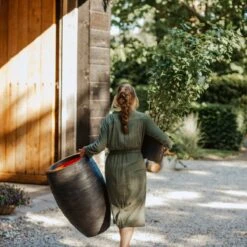 Capi Europe - Vaas Elegant Deluxe Rib NL - 45x72 - Zwart - Voor Binnen En Buiten - KBLR1138 -Tuinwinkel Voor Buitenartikelen 1200x1200 1101