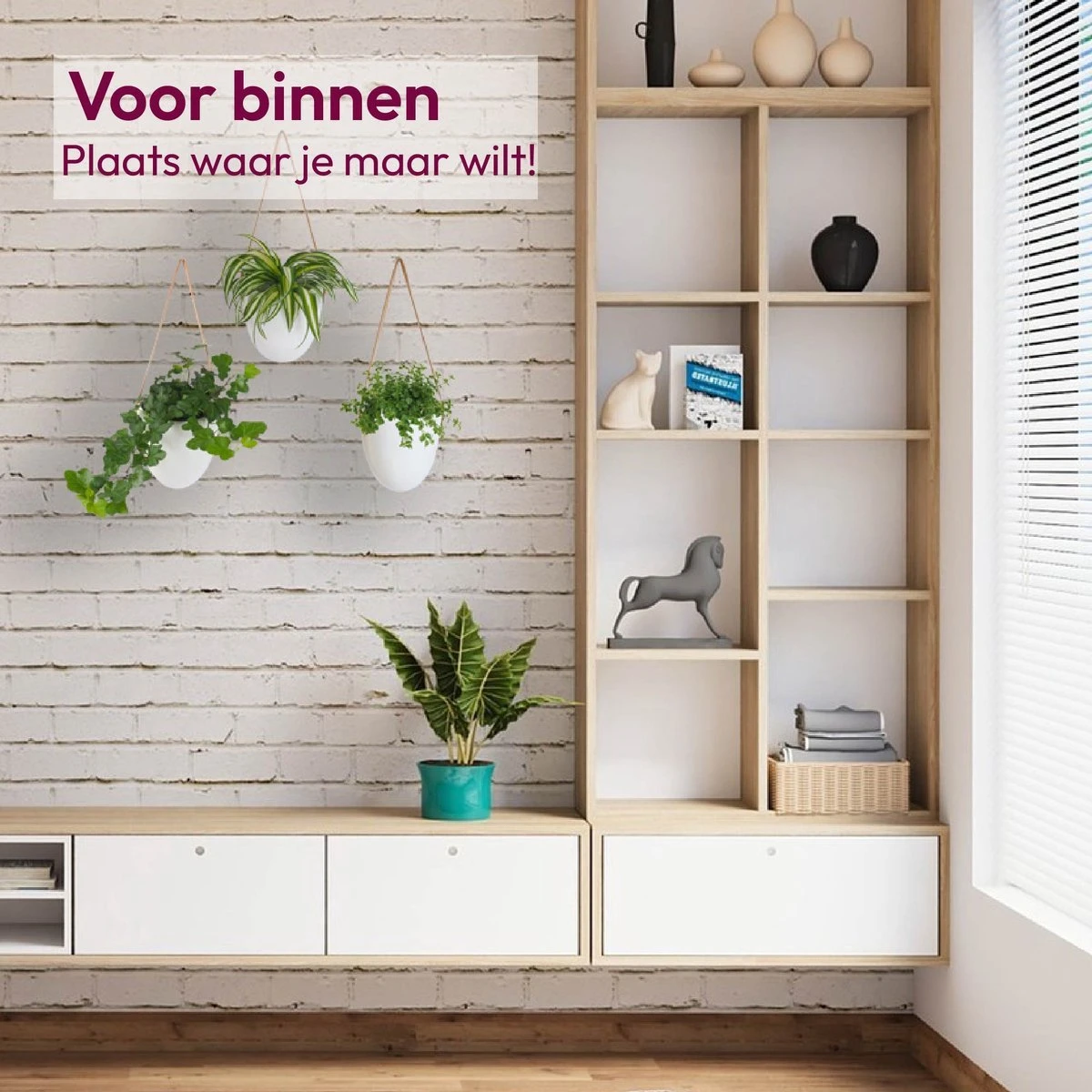 Gadgy Plantenhanger Keramiek - Set Van 3 - Hangpot Van Wit Steen - Hangende Bloempot Plantenpot - Met 3 Verschillende Koorden - 12x11x9.5CM 2 Gadgy Plantenhanger Keramiek - Set Van 3 - Hangpot Van Wit Steen - Hangende Bloempot Plantenpot - Met 3 Verschillende Koorden - 12x11x9.5CM - Afbeelding 2