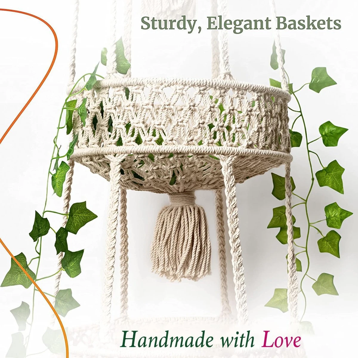 Macramé 3-Laags Hangende Fruitmand - Bohemian Mand Plantenhanger - Handgemaakt Katoen Touw Fruitschaal Hangmand - Boho Ophangbaar Etagere - Decoratieve Fruit Schaal/Basket - Opbergmand Organizer - Keuken/Balkon Decoratie - Hangpot Voor Binnen/Buiten 5 Macramé 3-Laags Hangende Fruitmand - Bohemian Mand Plantenhanger - Handgemaakt Katoen Touw Fruitschaal Hangmand - Boho Ophangbaar Etagere - Decoratieve Fruit Schaal/Basket - Opbergmand Organizer - Keuken/Balkon Decoratie - Hangpot Voor Binnen/Buiten - Afbeelding 5