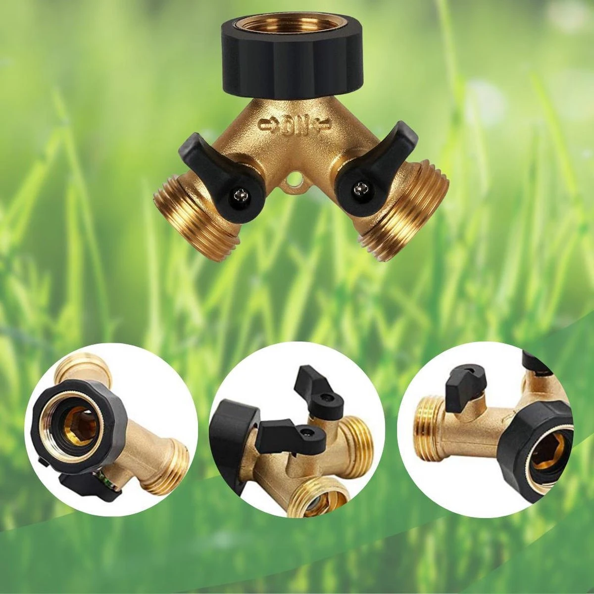 Y Stuk Kraan - Kraan Splitter - Waterverdeler - Buitenkraan - Waterverdeler 2 Weg – Messing - Afzonderlijk Af Te Sluiten 10 Y Stuk Kraan - Kraan Splitter - Waterverdeler - Buitenkraan - Waterverdeler 2 Weg – Messing - Afzonderlijk Af Te Sluiten - Afbeelding 10