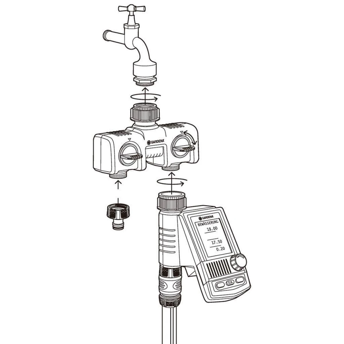 GARDENA - Waterverdeler - Slangkoppeling - 26.5 Mm 4 GARDENA - Waterverdeler - Slangkoppeling - 26.5 Mm - Afbeelding 4