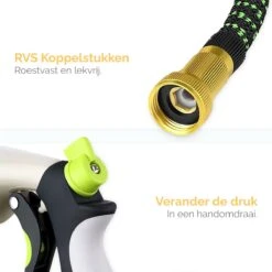 Goliving Tuinslang Flexibel - 30 Meter - Uitrekbare Tuinslang Sproeier - Tuinsproeier - Zwart - Acht Standen - Met Opbergtas -Tuinwinkel Voor Buitenartikelen 1200x1200 270