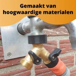 Horvitus Waterverdeler 2 Weg - Y Stuk Kraan Splitter - Voor Europese Kranen - Messing -Tuinwinkel Voor Buitenartikelen 1200x1200 285