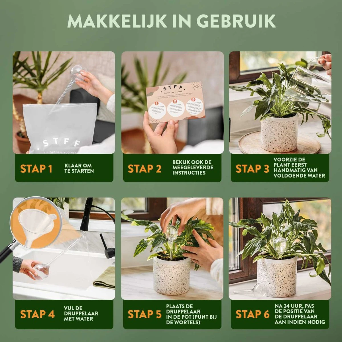 STFF & Co® Waterdruppelaar Voor Planten – Irrigatiesysteem Automatisch Watergeefsysteem – Waterbollen Voor Planten – Bewateringssysteem – 8 Stuks - 8cm 4 STFF & Co® Waterdruppelaar Voor Planten – Irrigatiesysteem Automatisch Watergeefsysteem – Waterbollen Voor Planten – Bewateringssysteem – 8 Stuks - 8cm - Afbeelding 4