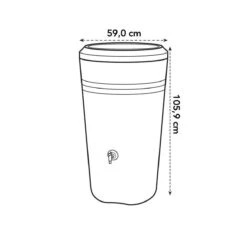 Elho Green Basics Regenton - Regenton - Living Black - Buiten - 200 Liter -Tuinwinkel Voor Buitenartikelen 1200x1200 451