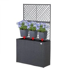 Casaria Polyrattan Plantenbak - Met Klimoprek - 3 Bakken Zwart 13 Casaria Polyrattan Plantenbak - Met Klimoprek - 3 Bakken Zwart -Tuinwinkel Voor Buitenartikelen 1200x1200 774