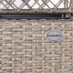 Casaria Polyrattan Bloembak – 3 Bakken Klimophek - Crème -Tuinwinkel Voor Buitenartikelen 1200x1200 784