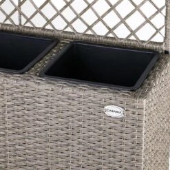 Casaria Polyrattan Bloembak – 3 Bakken Klimophek - Crème -Tuinwinkel Voor Buitenartikelen 1200x1200 785