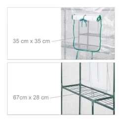 Relaxdays Tuinkas - 2 M² - Kweekkas Tuin - Grote Foliekas - 4 Ramen - Plantenkas Tomaten -Tuinwinkel Voor Buitenartikelen 1200x1200 829