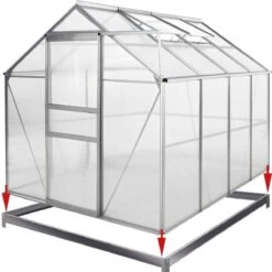 Gardebruk Aluminium Kas 4,75 M² - Fundament & Regengoot - 250x190cm -Tuinwinkel Voor Buitenartikelen 1200x1200 900