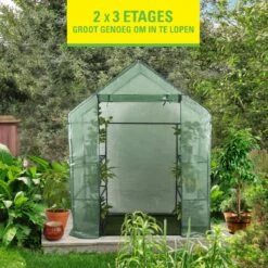 Kinzo Garden - Plastic Broeikas - Serre Van Meerdere Verdiepingen - 143 X 73 X 195 - Groen 12 Kinzo Garden - Plastic Broeikas - Serre Van Meerdere Verdiepingen - 143 X 73 X 195 - Groen -Tuinwinkel Voor Buitenartikelen 1200x1200 918