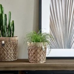 Riviera Maison Bloempot Voor Binnen Naturel - Rustic Rattan Diamond Weave Planter S -Tuinwinkel Voor Buitenartikelen 1200x1200 985