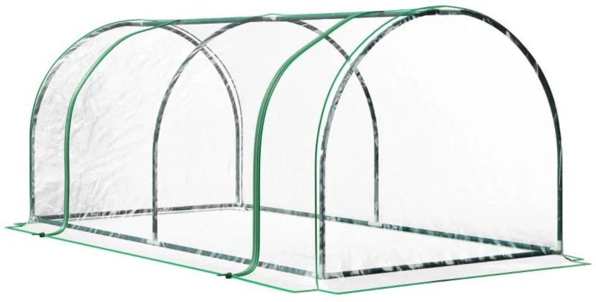 Tunnelkas - Tuinkas - Kweekkas - Broeikas - Kweektent - Kas - 200 X 100 X 80 Cm - Transparant 1 Tunnelkas - Tuinkas - Kweekkas - Broeikas - Kweektent - Kas - 200 X 100 X 80 Cm - Transparant