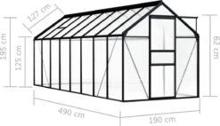 VidaXL Broeikas 1,33 M² Aluminium Antracietkleurig -Tuinwinkel Voor Buitenartikelen 1200x692
