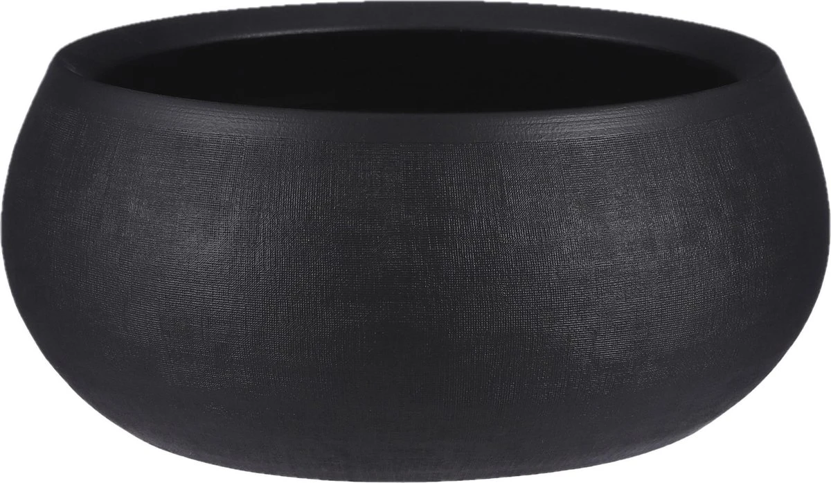 Mica Decorations Douro Ronde Schaal - H14 X Ø34cm - Terracotta - Zwart 1 Mica Decorations Douro Ronde Schaal - H14 X Ø34cm - Terracotta - Zwart