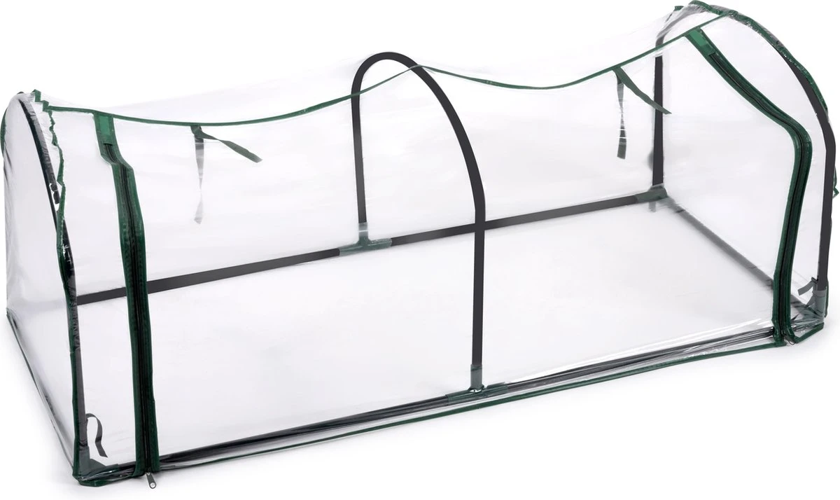 Kinzo Garden Broeikas - Tunnelkas - Met Rits - Staal - 130x60x50cm 2 Kinzo Garden Broeikas - Tunnelkas - Met Rits - Staal - 130x60x50cm - Afbeelding 2