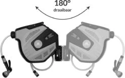 CoolHome - Wandslangenbox 20 Meter + 2 Meter - Tuinslang Met Haspel- Slangenhouder 180° Draaibaar - Tuinslanghaspel Zwart - Grijs -Tuinwinkel Voor Buitenartikelen 1200x751