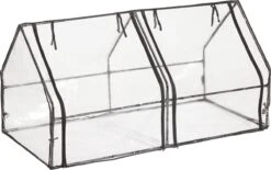 Relaxdays Kweekkas Pvc Met 2 Deuren - Lage Foliekas - Kleine Tuinkas - Plantenkas Tuin -Tuinwinkel Voor Buitenartikelen 1200x755 1