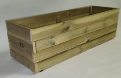 Plantenbak Bloembak Balkonbak Grenen Hout Geïmpregneerd 98x33x28cm - Handgemaakt - Duurzaam - Zwaar