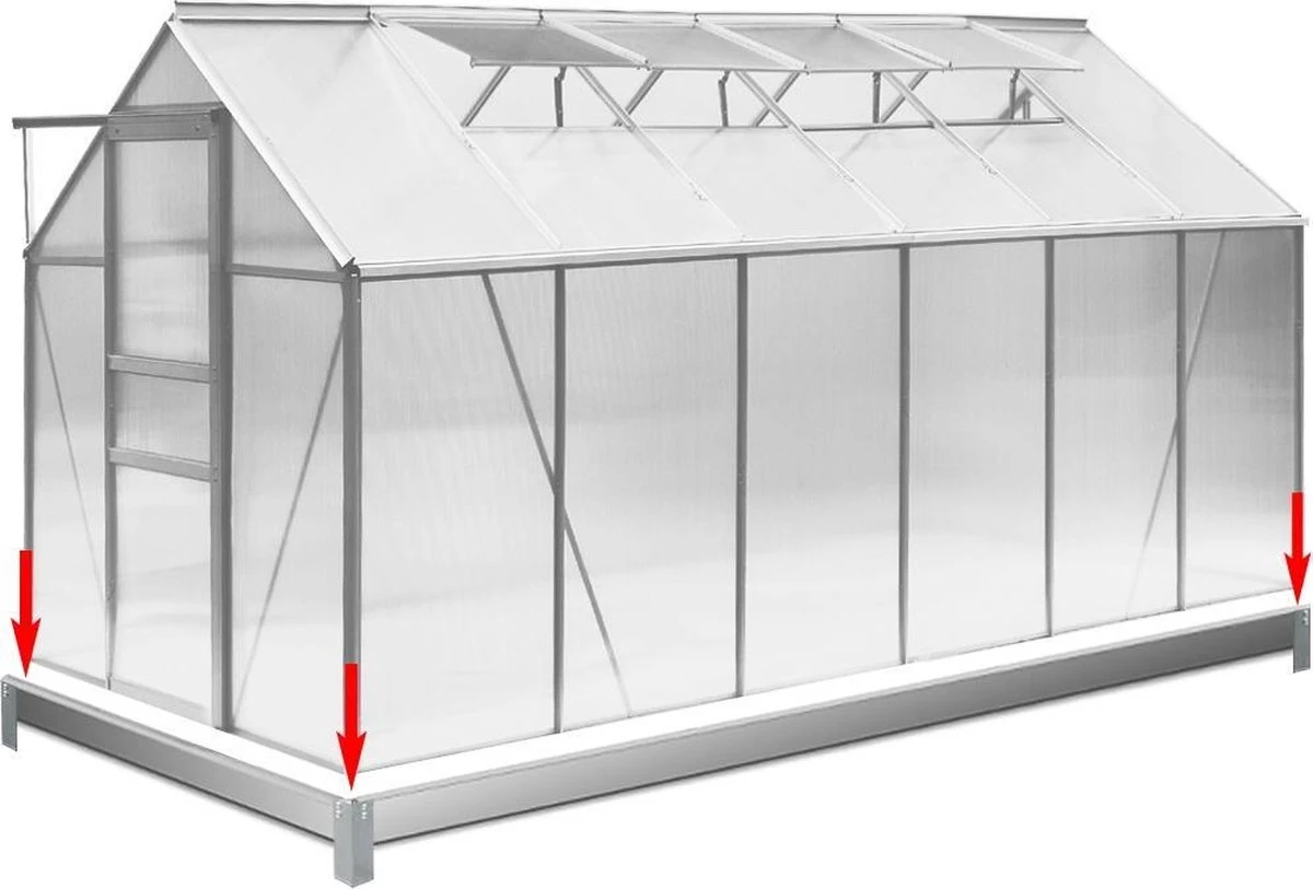 Deuba Broeikas Fundament Verzinkt - 380x190cm - Incl. Montagemateriaal 6 Deuba Broeikas Fundament Verzinkt - 380x190cm - Incl. Montagemateriaal - Afbeelding 6