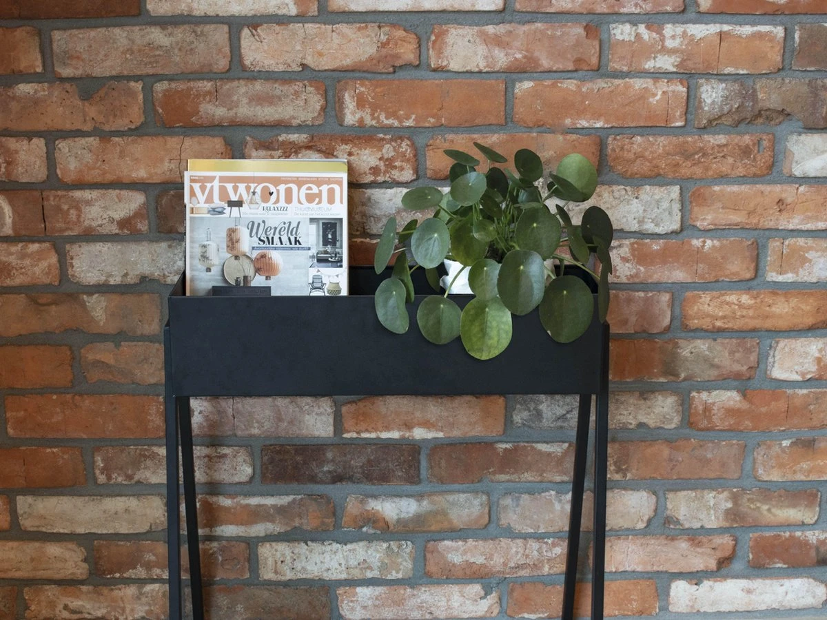 Gusta - Plantenbak - Zwart - 58x18x63cm 2 Gusta - Plantenbak - Zwart - 58x18x63cm - Afbeelding 2