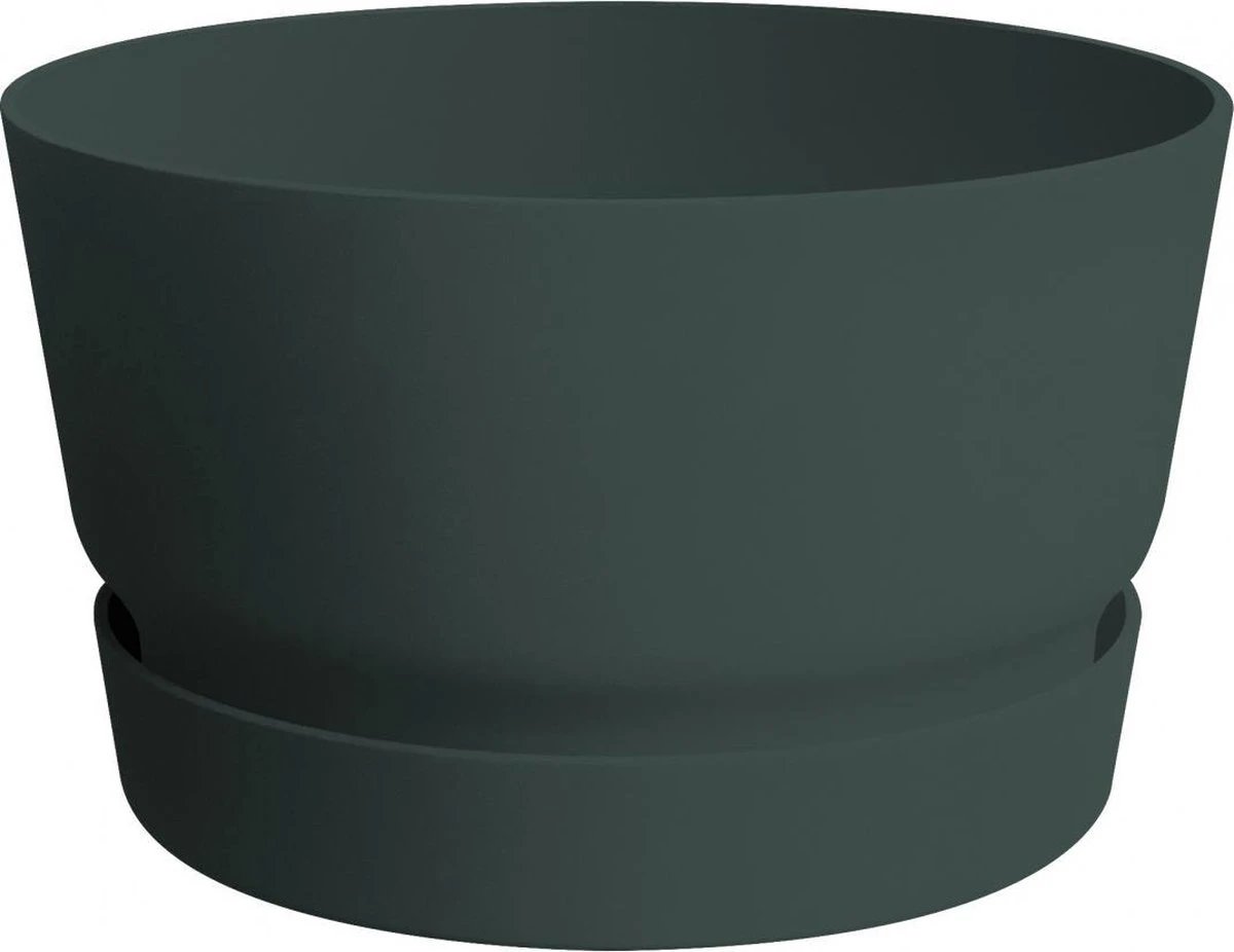 Elho Greenville Schaal 33 - Bloempot Voor Buiten - Ø 32.5 X H 19.4 Cm - Groen/Blad Groen 6 Elho Greenville Schaal 33 - Bloempot Voor Buiten - Ø 32.5 X H 19.4 Cm - Groen/Blad Groen - Afbeelding 6