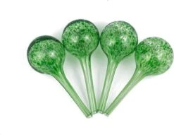 Merkloos Decopatent® 4 Stuks - Waterdruppelaar Voor Planten - Watergever - Glas - Waterbollen - Watergeefsysteem - Plantenbollen - Groen -Tuinwinkel Voor Buitenartikelen 1200x930