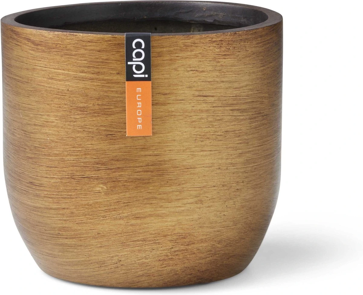 Capi Europe - Bloempot Bol Retro - 23x21 - Goud - Bloempot Voor Binnen - BRTG134 1 Capi Europe - Bloempot Bol Retro - 23x21 - Goud - Bloempot Voor Binnen - BRTG134