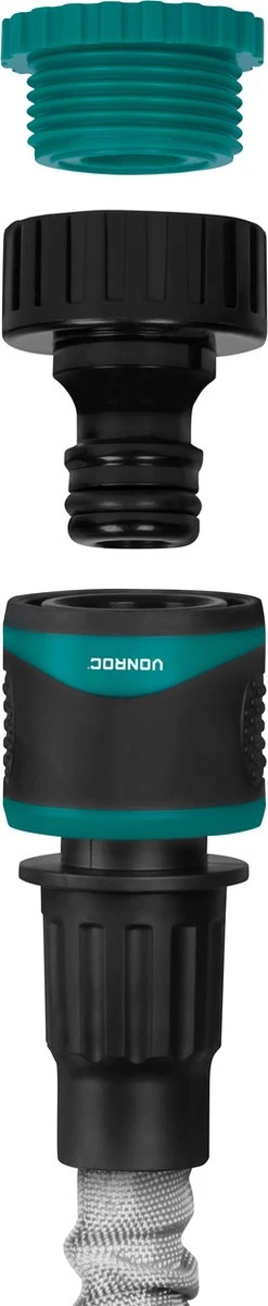 VONROC Tuinslang – Uitrekbare Tuinslang 20 Meter – Incl. Aansluitingen, Muursteun, Spuitstuk En Broespistool 3 VONROC Tuinslang – Uitrekbare Tuinslang 20 Meter – Incl. Aansluitingen, Muursteun, Spuitstuk En Broespistool - Afbeelding 3