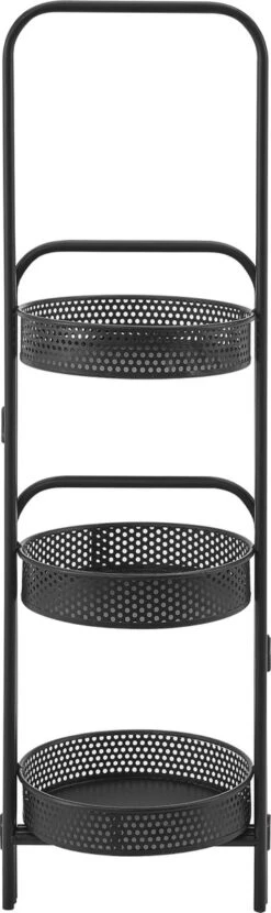 Plantenstandaard Vrasene Metaal 75x68x20 Cm Zwart -Tuinwinkel Voor Buitenartikelen 357x1200