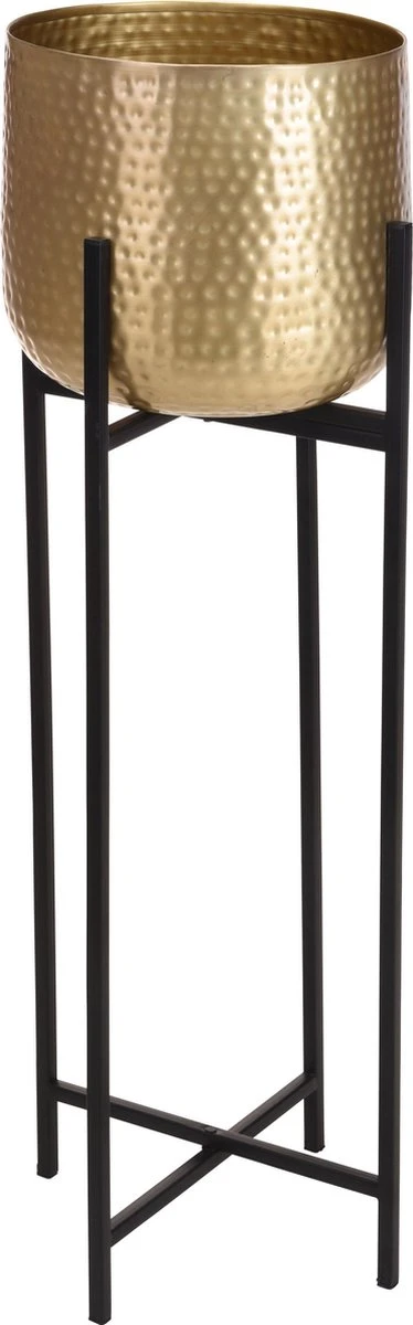 Merkloos Bloempot Op Standaard Goud - Gouden Bloempot - Metaal - 87.5cm 1 Merkloos Bloempot Op Standaard Goud - Gouden Bloempot - Metaal - 87.5cm