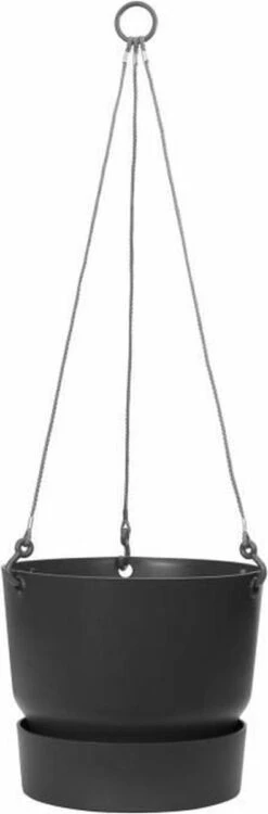 Elho Greenville Hangschaal 24 - Bloempot Voor Balkonbuiten - Ø 23.5 X H 20.5 Cm - Zwart/Living Black -Tuinwinkel Voor Buitenartikelen 395x1200