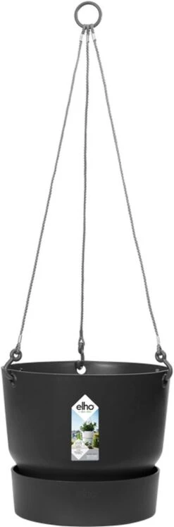 Elho Greenville Hangschaal 24 - Bloempot Voor Balkonbuiten - Ø 23.5 X H 20.5 Cm - Zwart/Living Black -Tuinwinkel Voor Buitenartikelen 397x1200