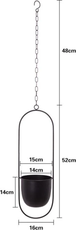 Be-Inspired® Hangende Bloempot Ovaal - Bloempot Binnen - Voor Hangplant – Plant Bloem Pot Met Opknoping – Plantenhanger - Plantenbak - Industrieel – Scandinavisch - Metaal - Zwart 12 Be-Inspired® Hangende Bloempot Ovaal - Bloempot Binnen - Voor Hangplant – Plant Bloem Pot Met Opknoping – Plantenhanger - Plantenbak - Industrieel – Scandinavisch - Metaal - Zwart -Tuinwinkel Voor Buitenartikelen 398x1200