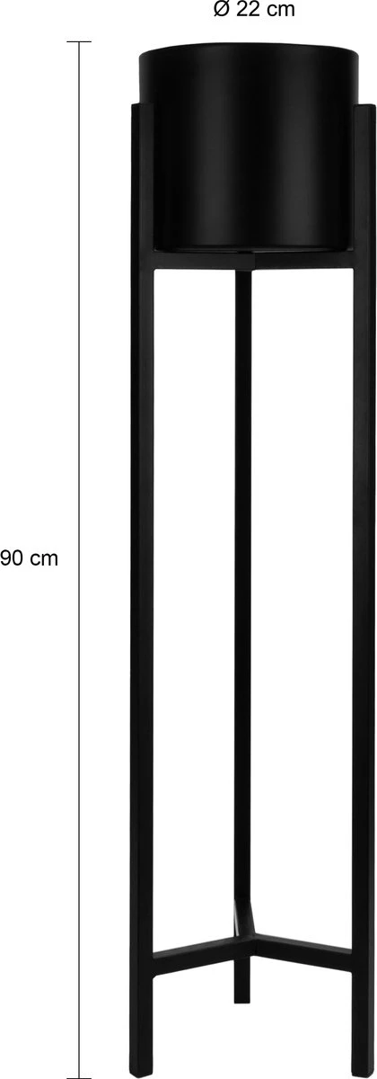 QUVIO Plantenstandaard Inclusief Pot - Staande Plantenbak - Metaal - Plantenbak - Plantenhouders - Planten Zuilen - Voor Buiten - Bloempot - 22 X 22 X 90 Cm - Zwart 5 QUVIO Plantenstandaard Inclusief Pot - Staande Plantenbak - Metaal - Plantenbak - Plantenhouders - Planten Zuilen - Voor Buiten - Bloempot - 22 X 22 X 90 Cm - Zwart - Afbeelding 5